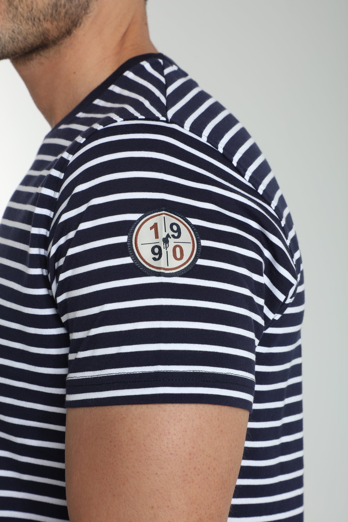 T-shirt manches courtes STRIPES marine