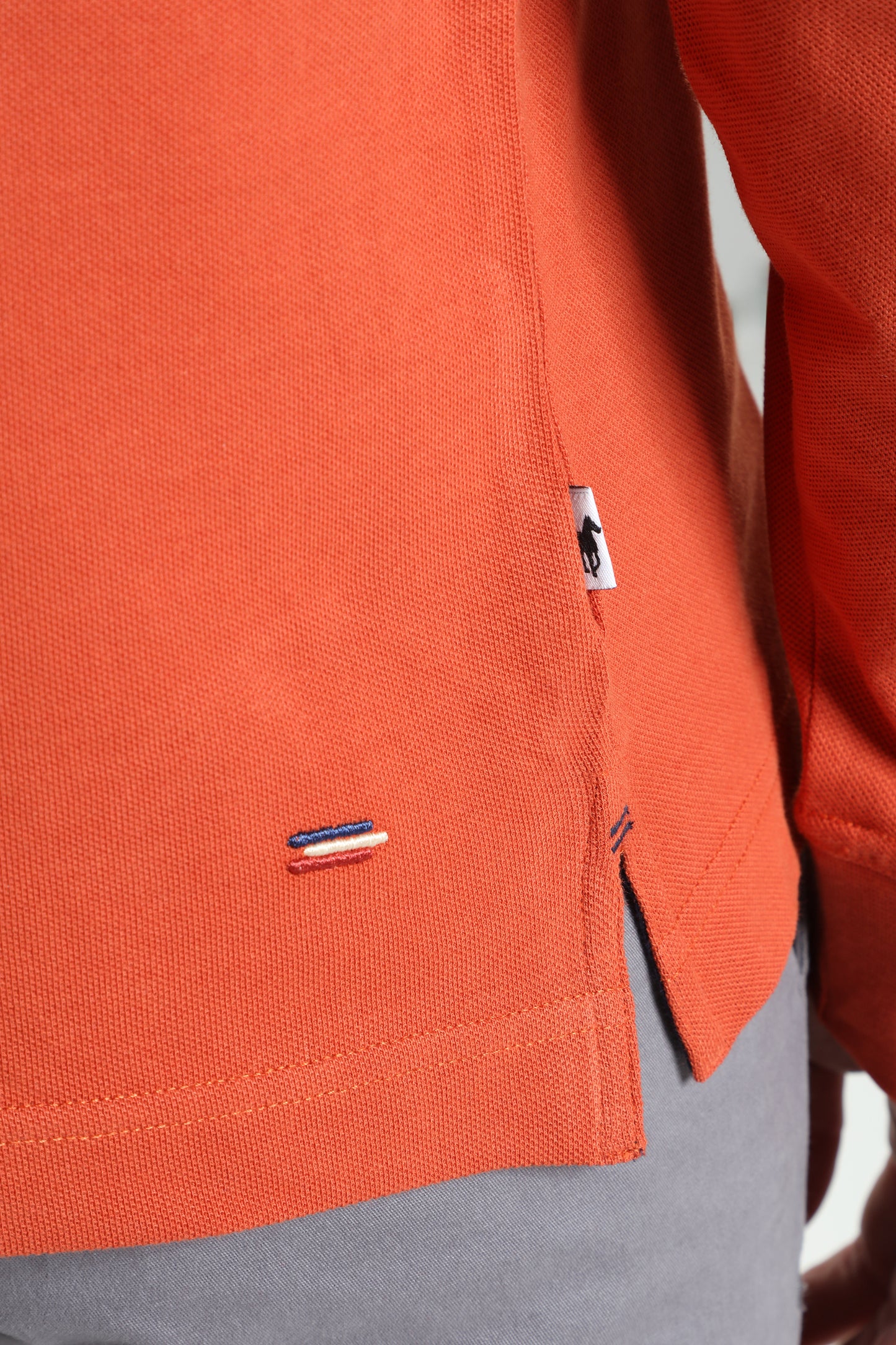 Polo manches longues PERY brique