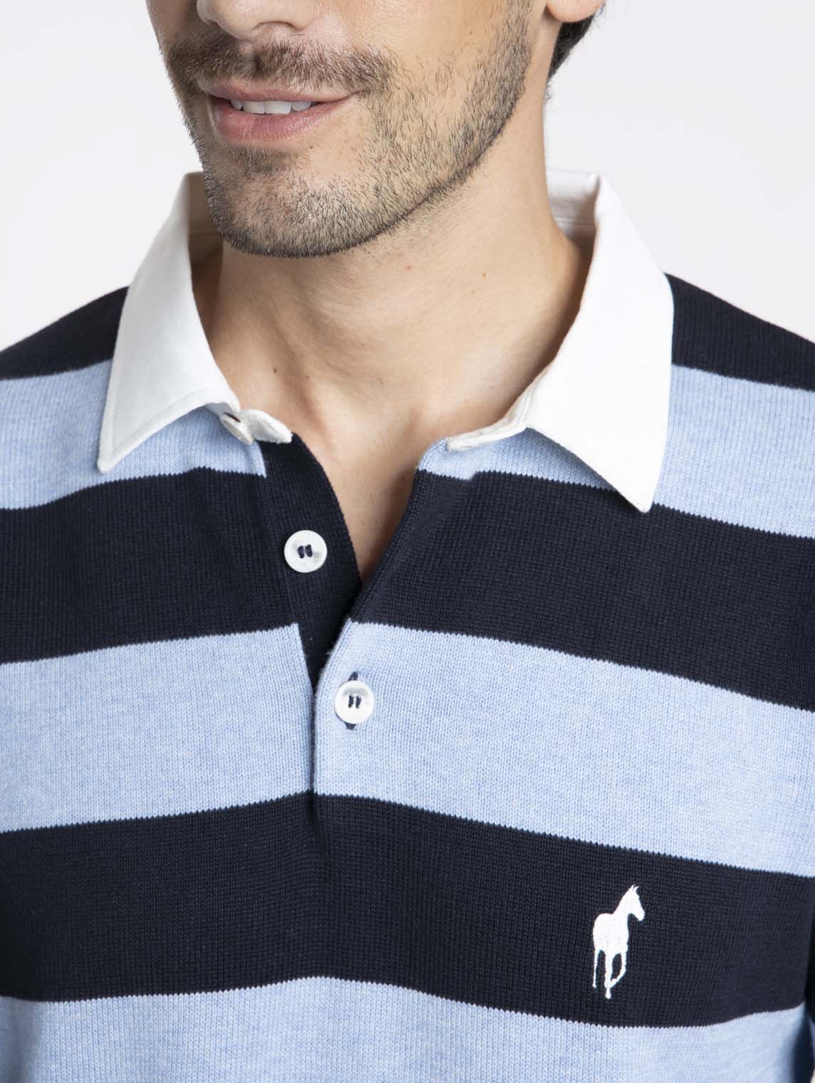 Pull RACING Bleu Clair/Marine