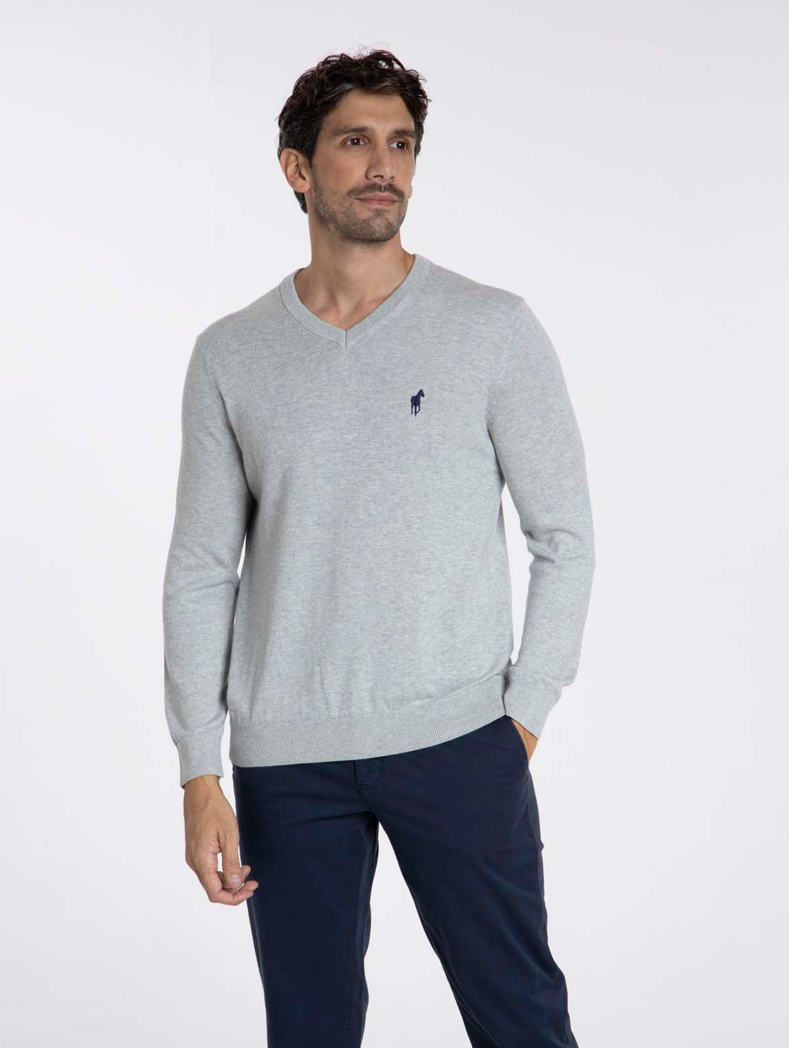 Pull PITT Gris Chine