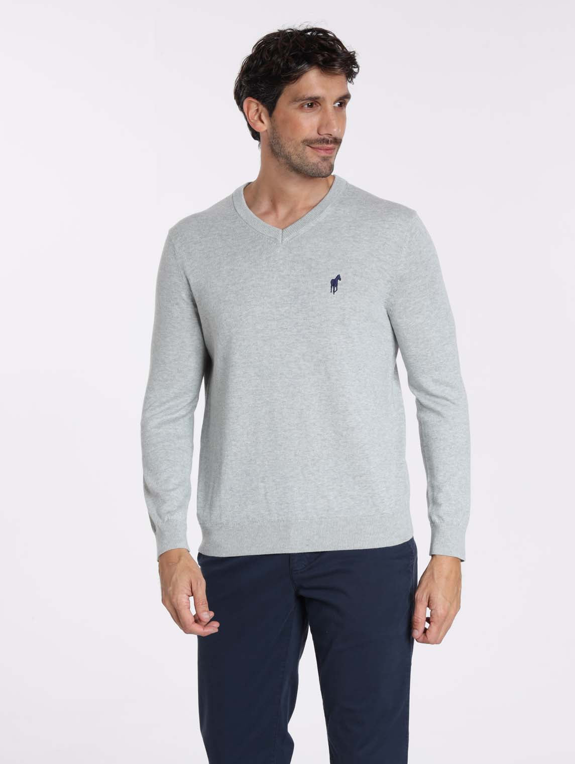 Pull PITT Gris Chine