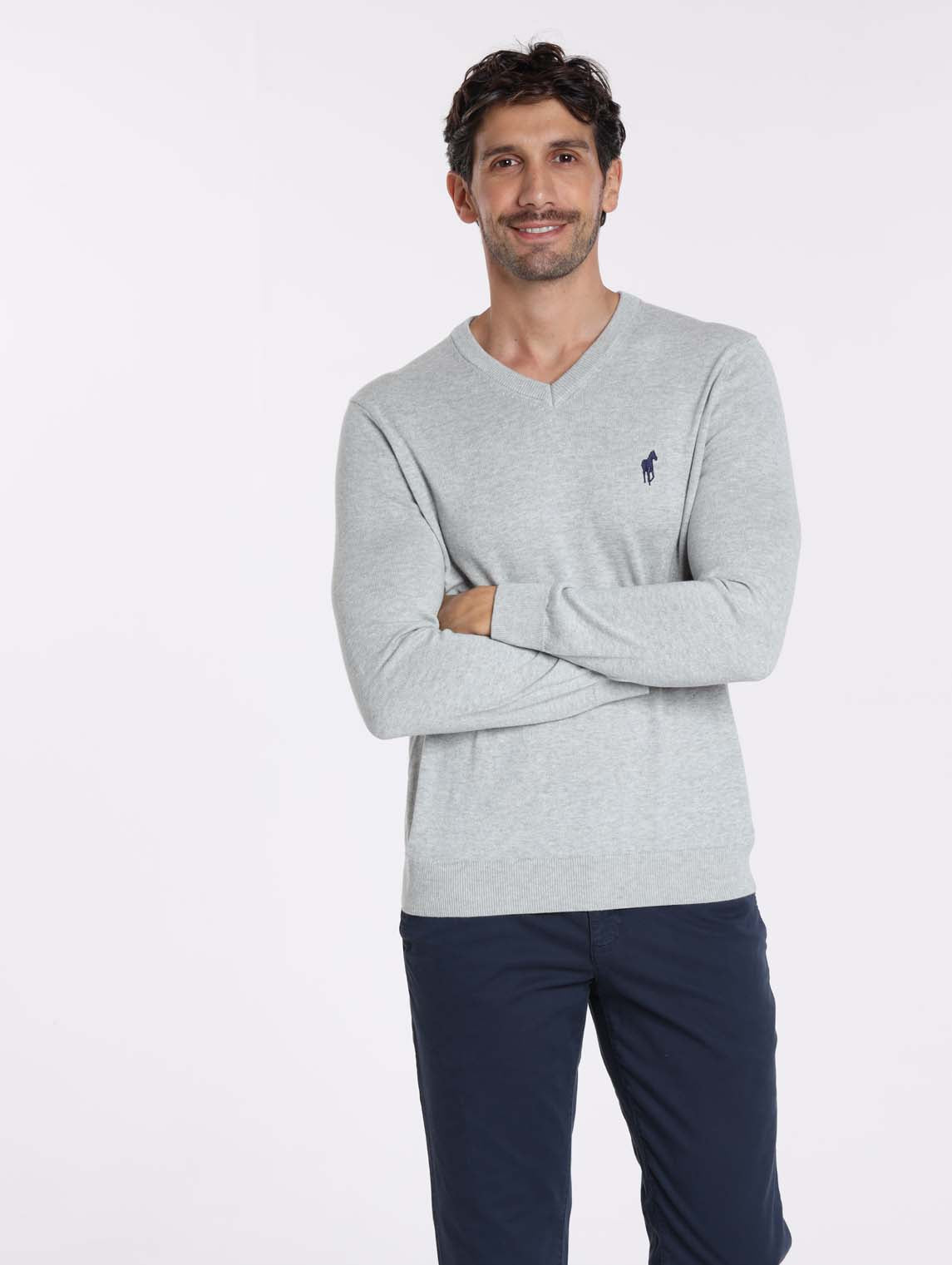 Pull PITT Gris Chine