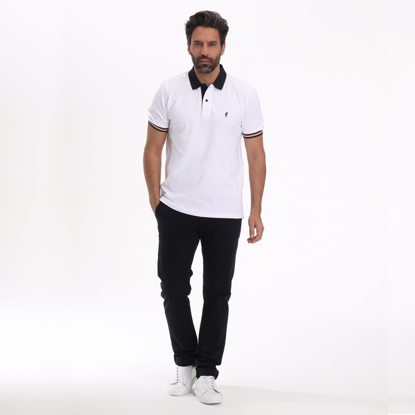 Polo OLIVE blanc