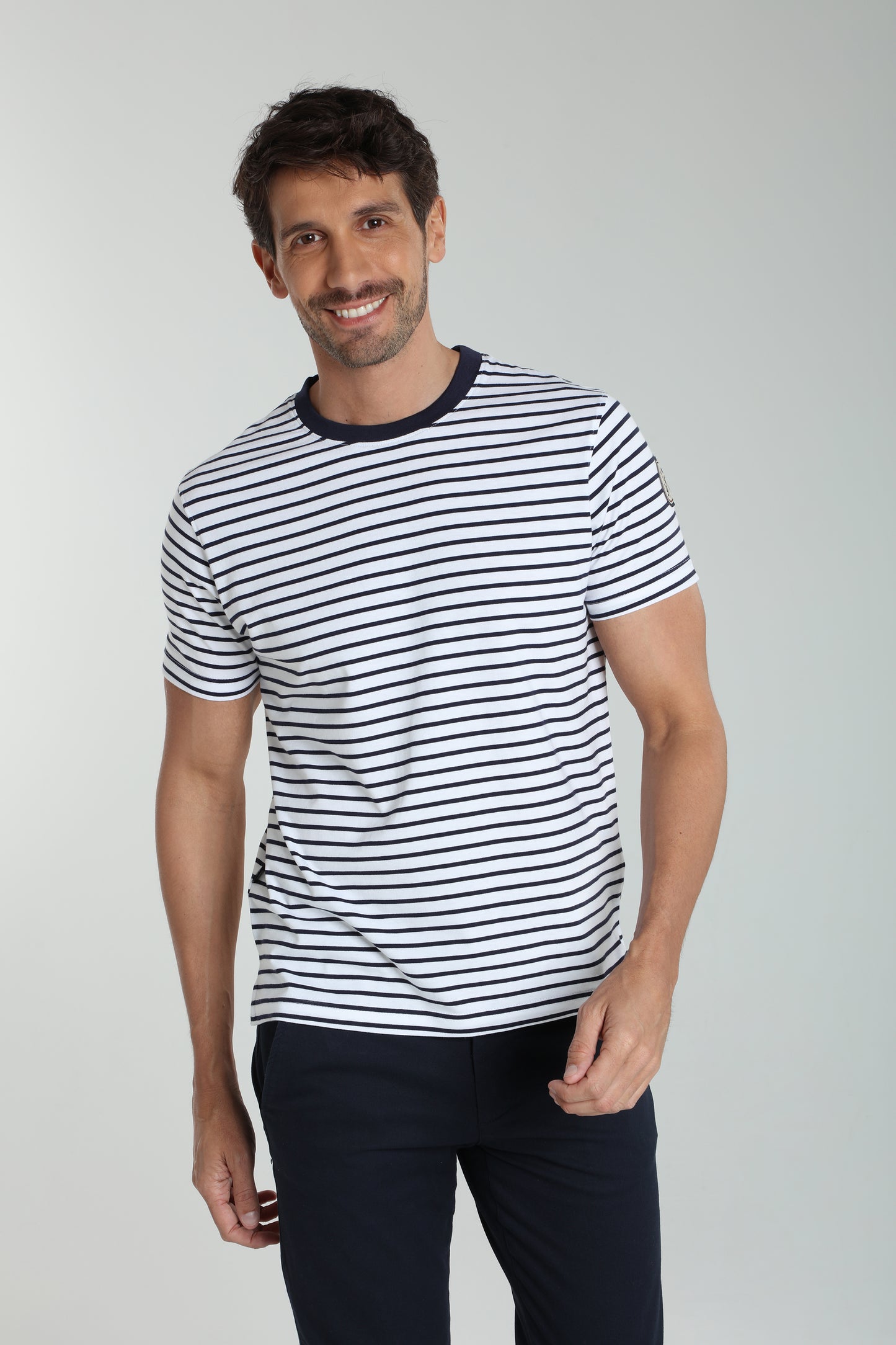 T-shirt manches courtes STRIPES blanc