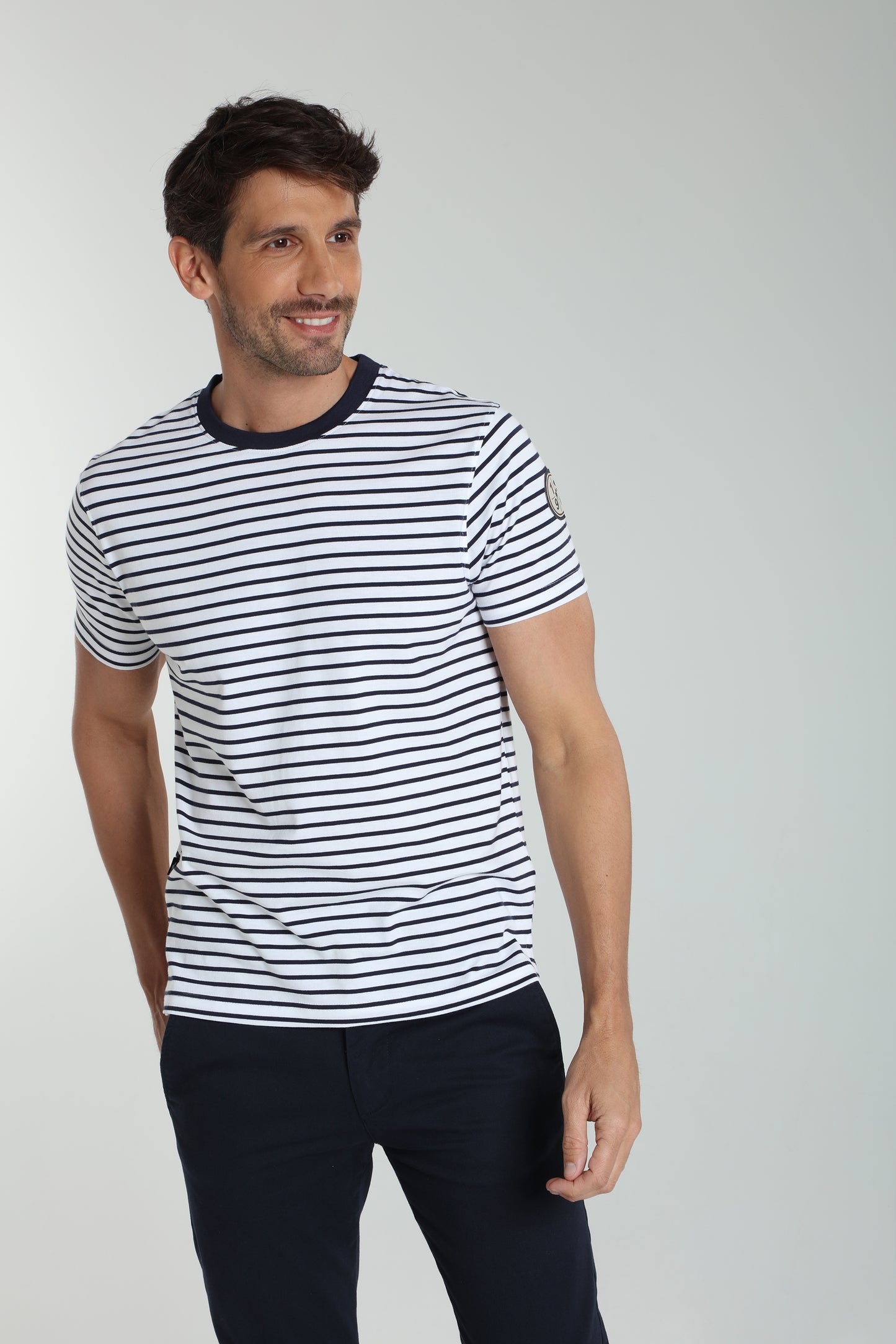 T-shirt manches courtes STRIPES blanc