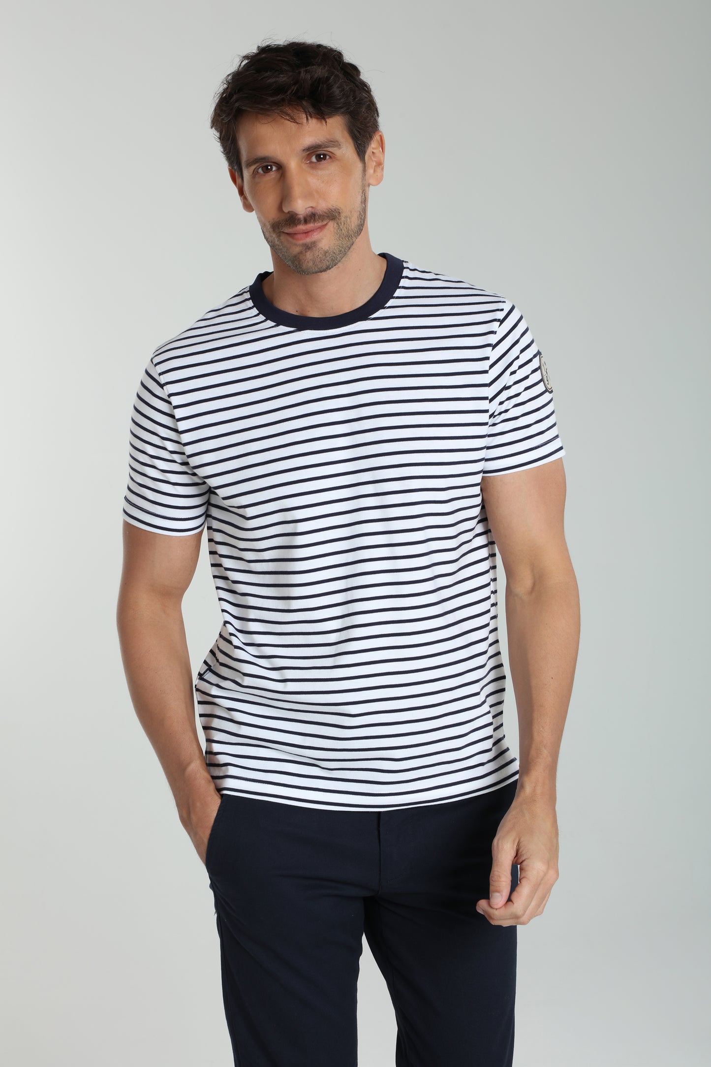 T-shirt manches courtes STRIPES blanc
