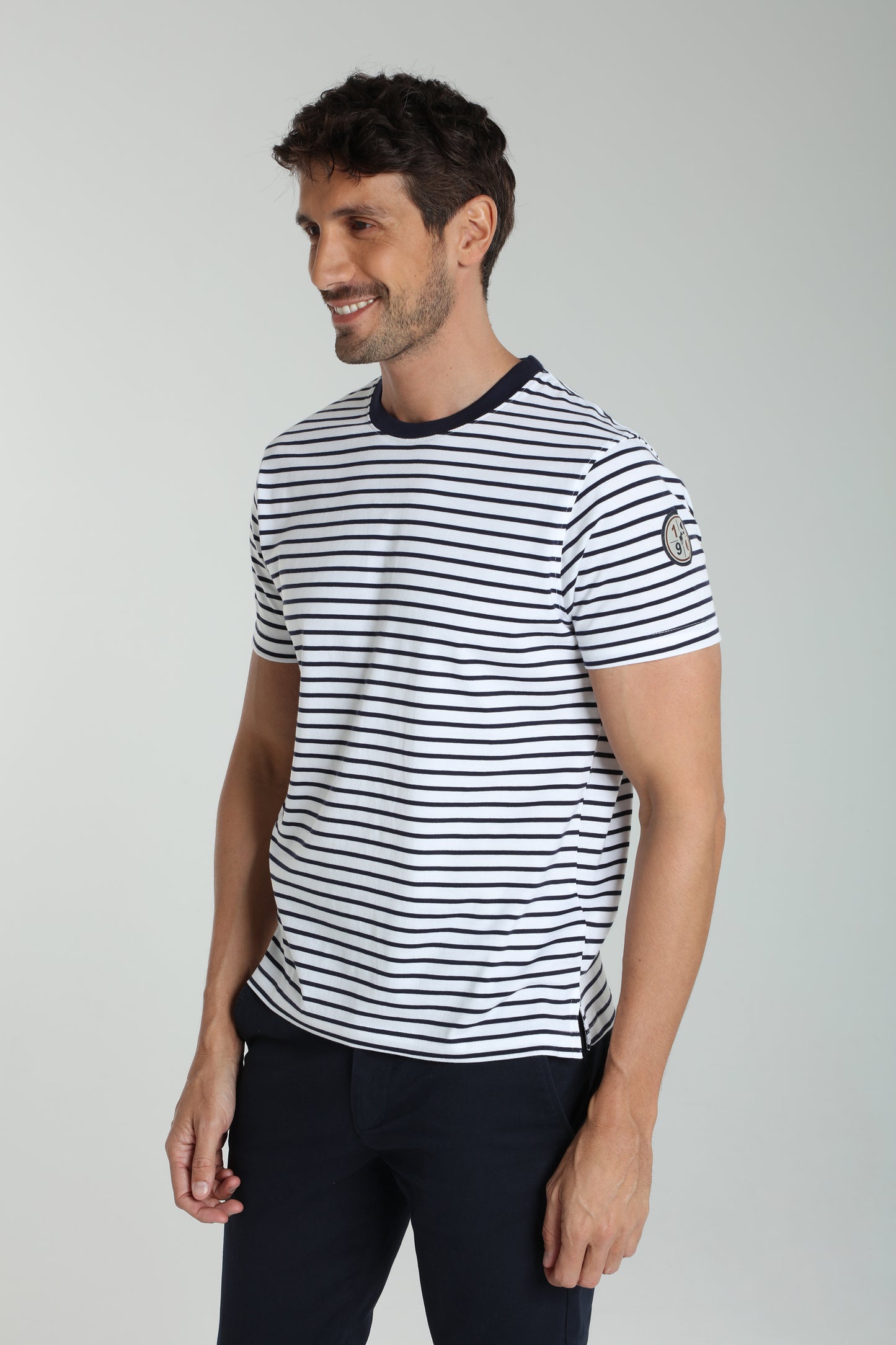 T-shirt manches courtes STRIPES blanc
