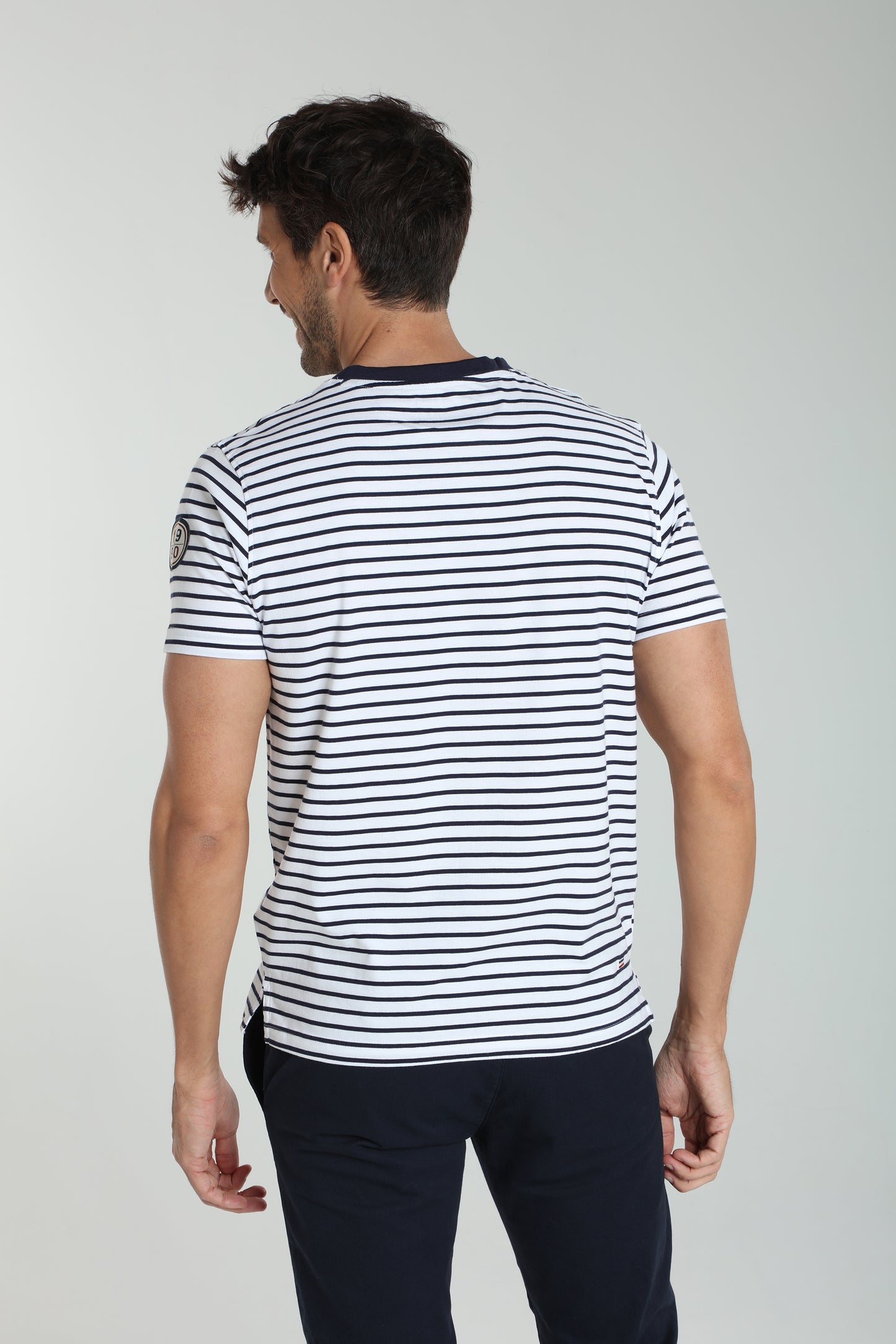 T-shirt manches courtes STRIPES blanc