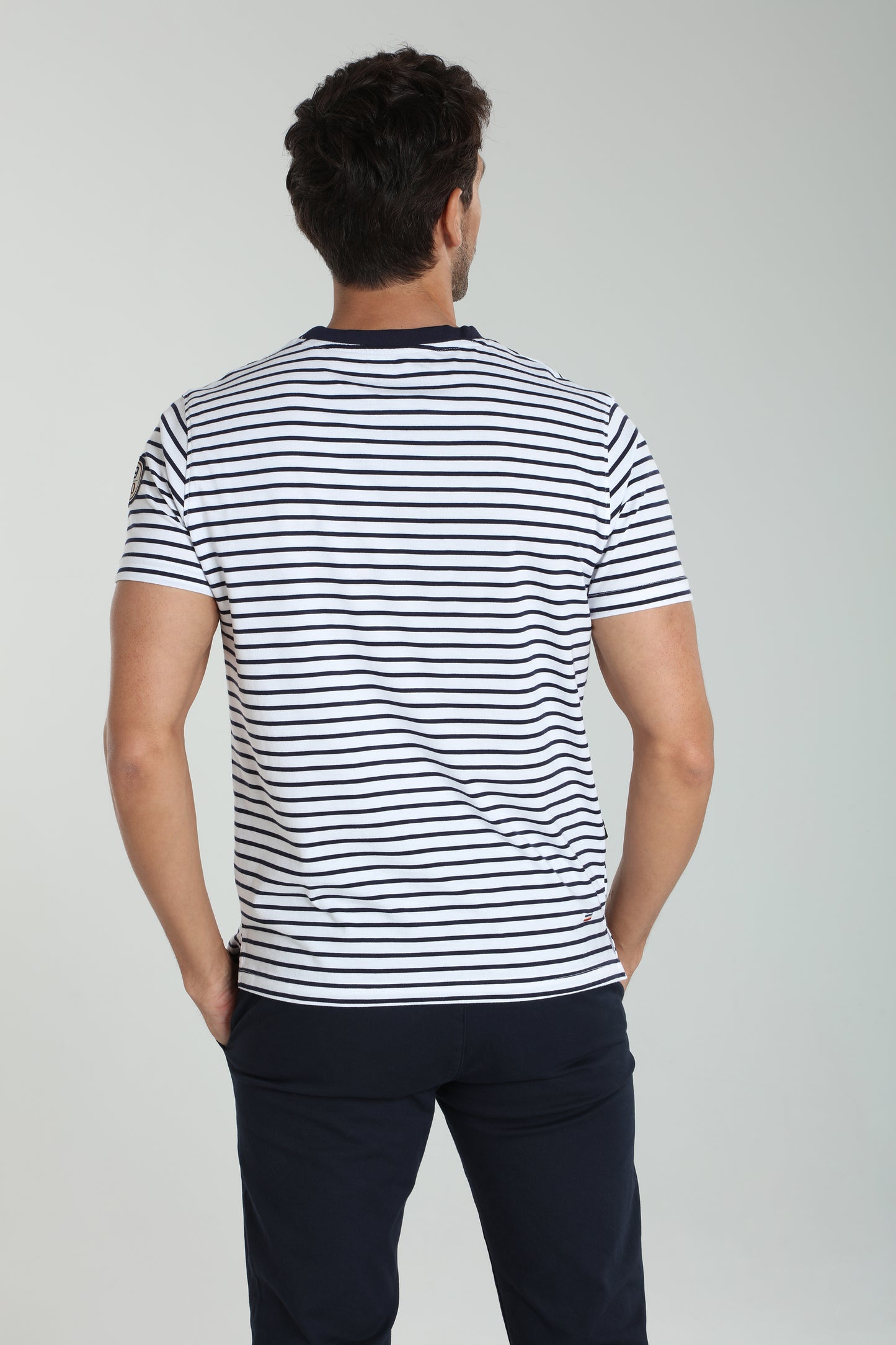 T-shirt manches courtes STRIPES blanc