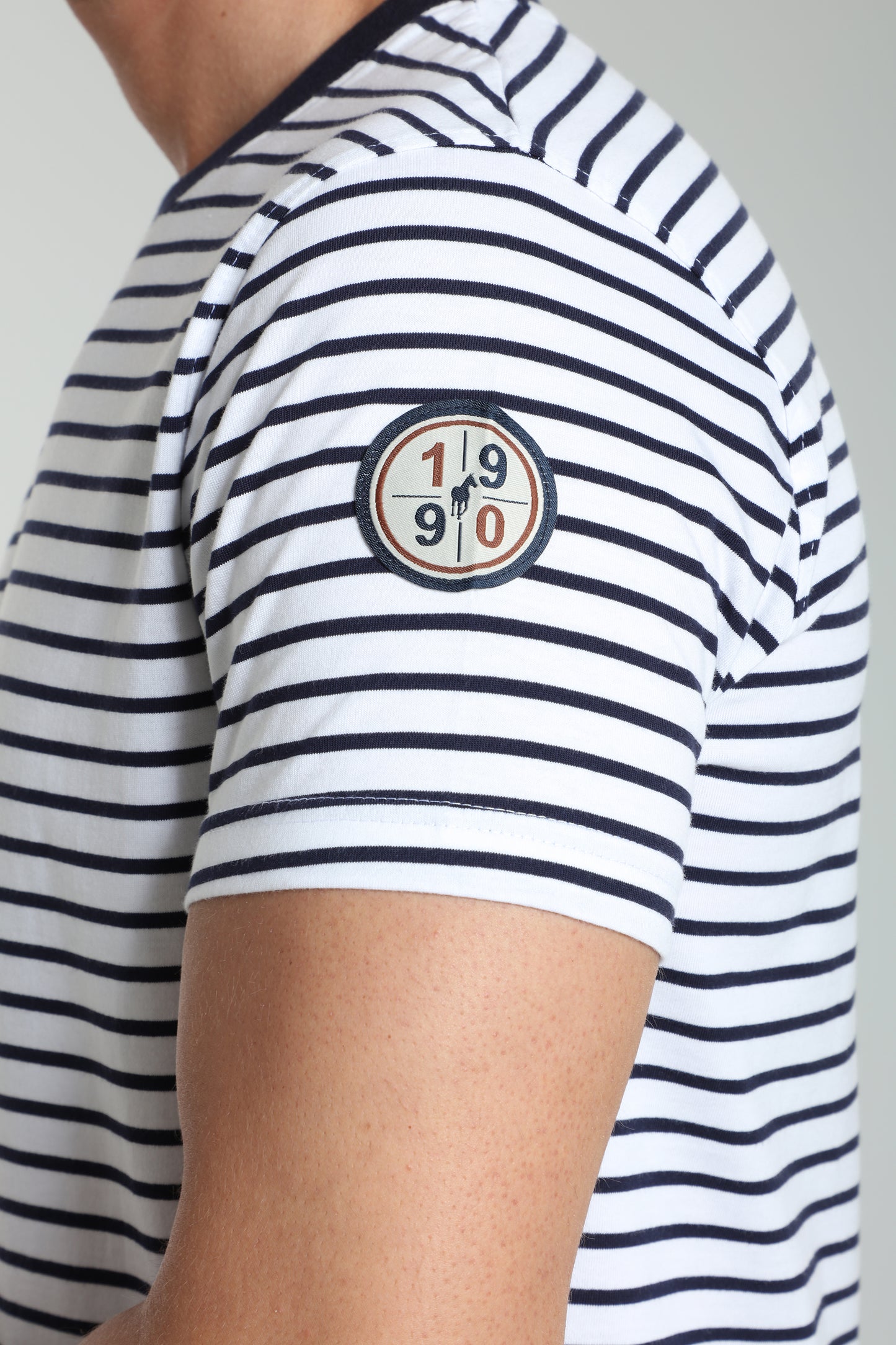 T-shirt manches courtes STRIPES blanc