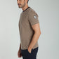 T-shirt manches courtes STRIPES camel