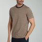 T-shirt manches courtes STRIPES camel