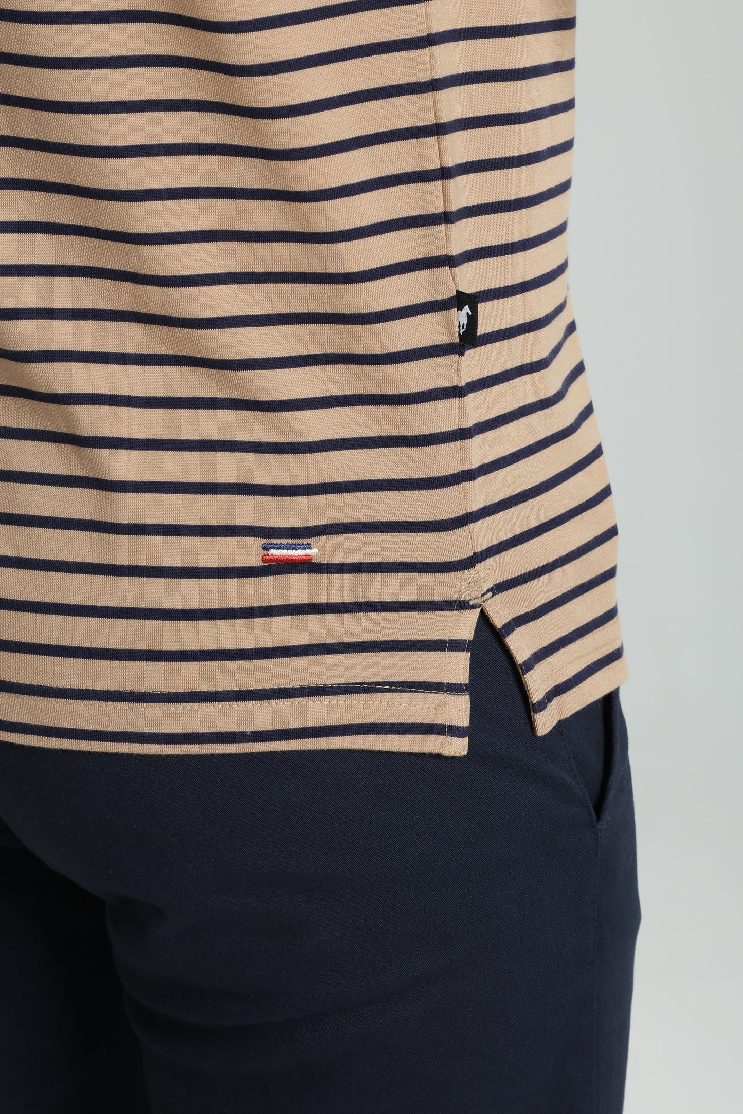 T-shirt manches courtes STRIPES camel