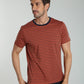 T-shirt manches courtes STRIPES brique