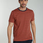 T-shirt manches courtes STRIPES brique