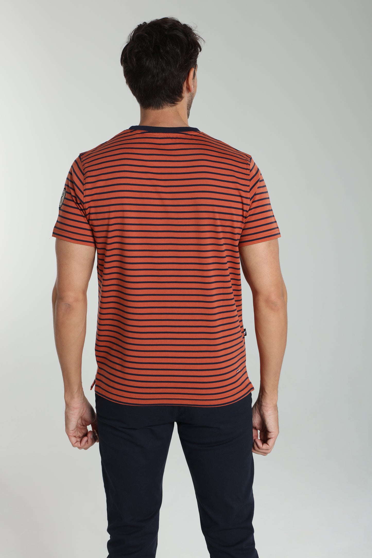 T-shirt manches courtes STRIPES brique