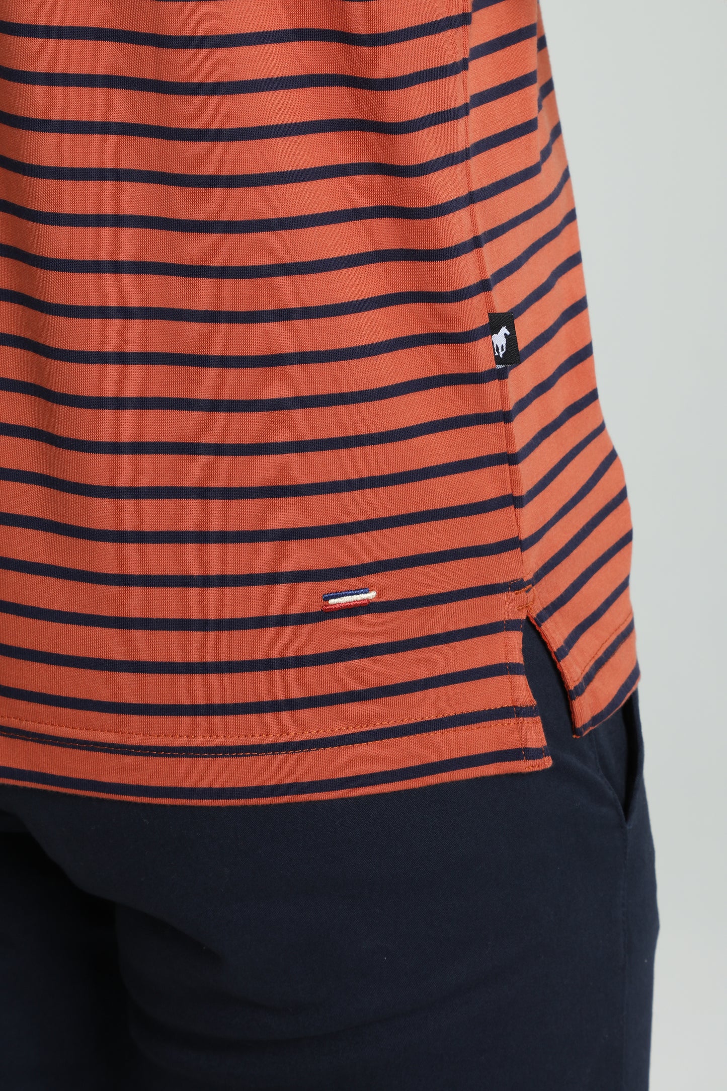 T-shirt manches courtes STRIPES brique