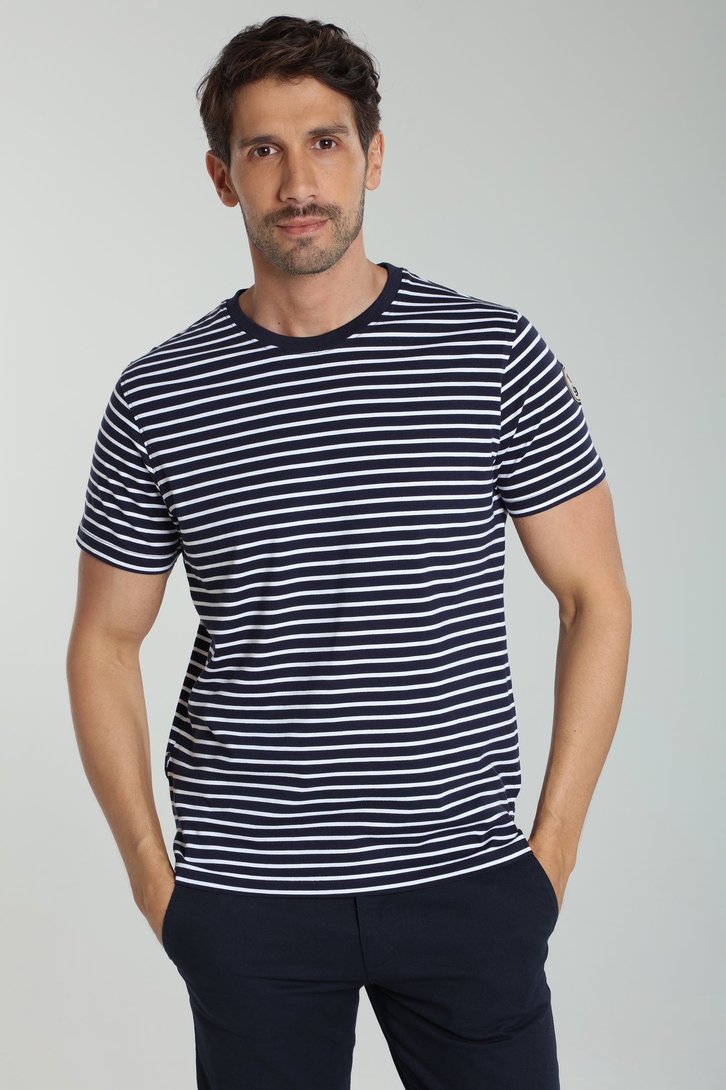 T-shirt manches courtes STRIPES marine
