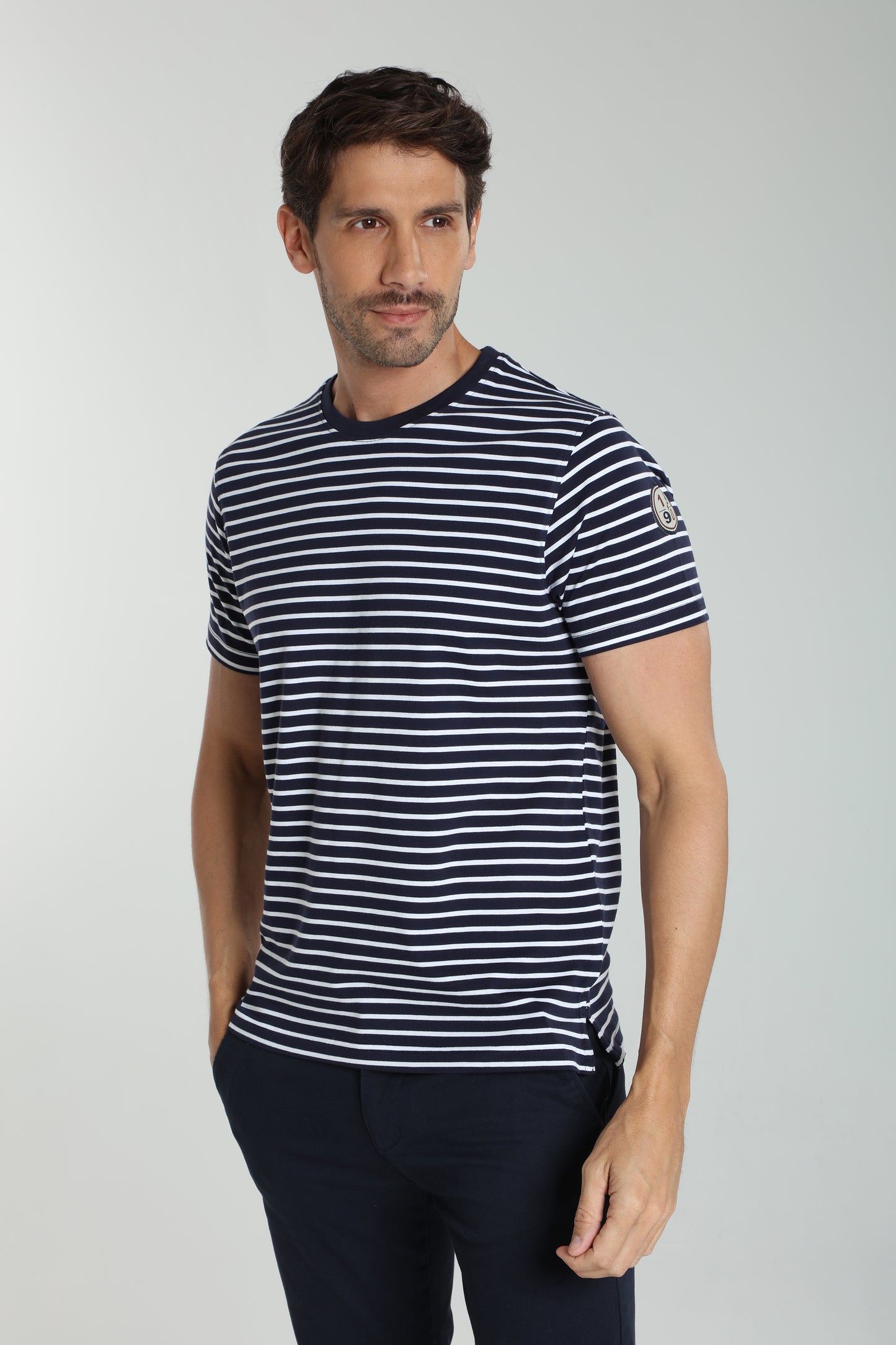 T-shirt manches courtes STRIPES marine