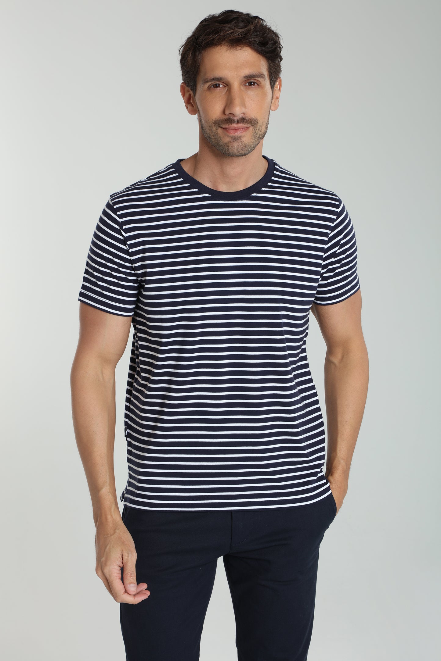 T-shirt manches courtes STRIPES marine