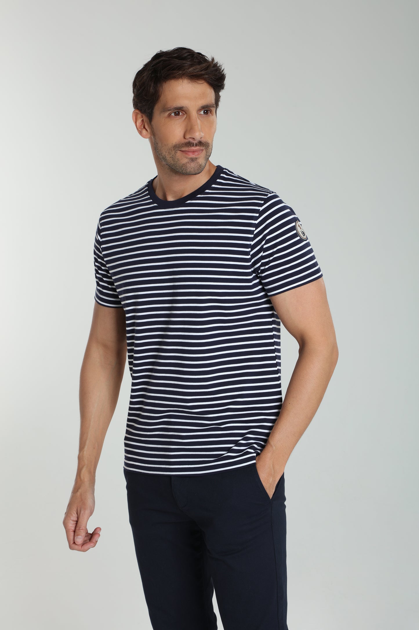 T-shirt manches courtes STRIPES marine