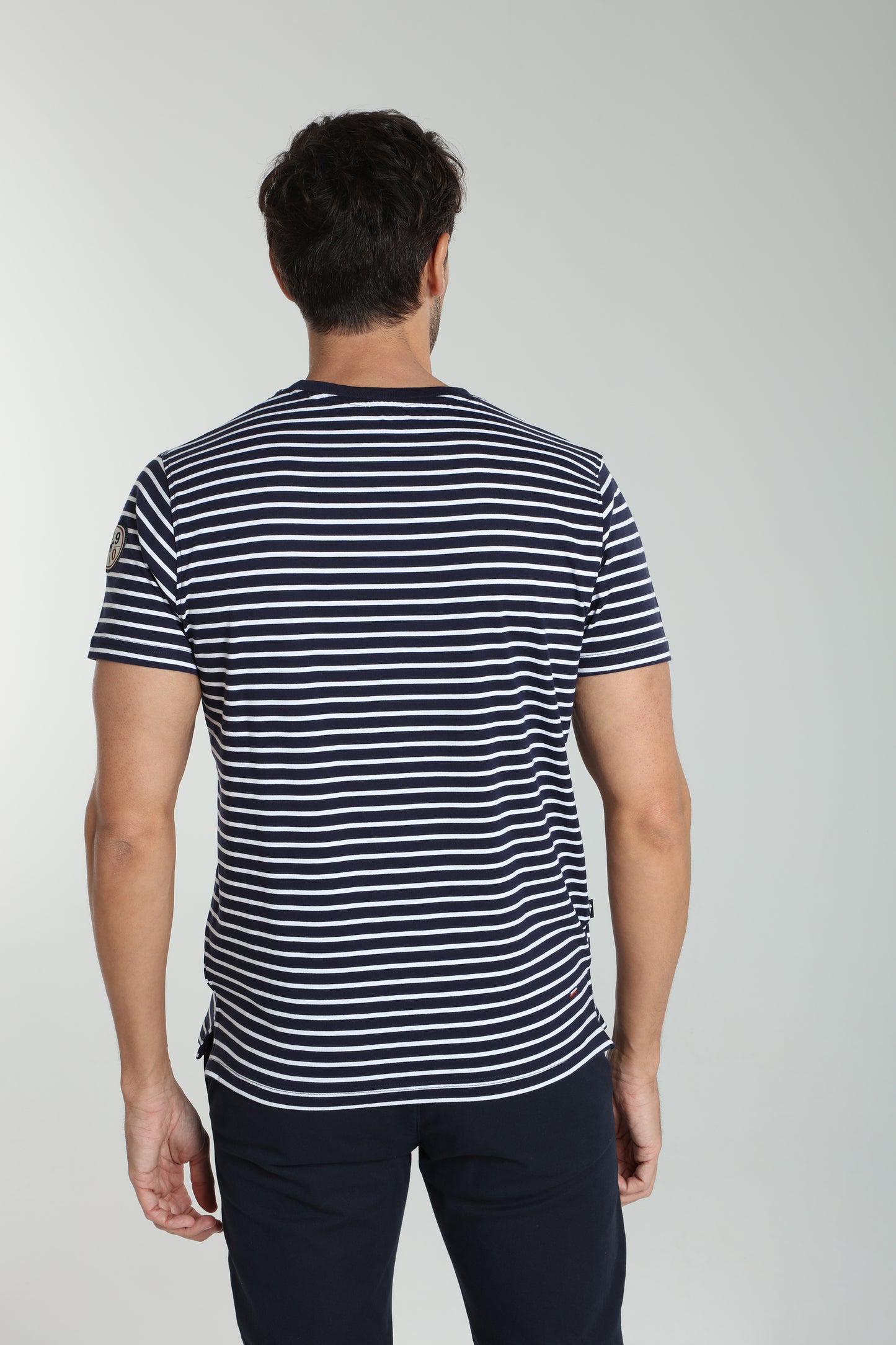 T-shirt manches courtes STRIPES marine