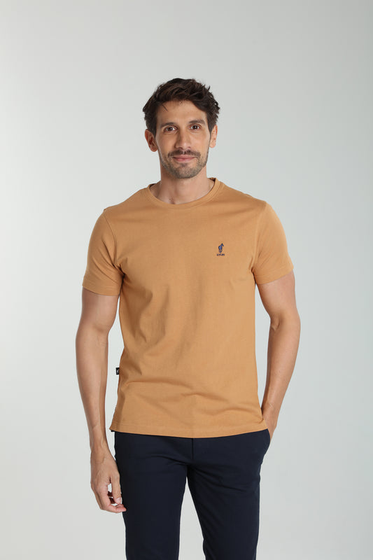 T-shirt manches courtes TWEN tabac camel