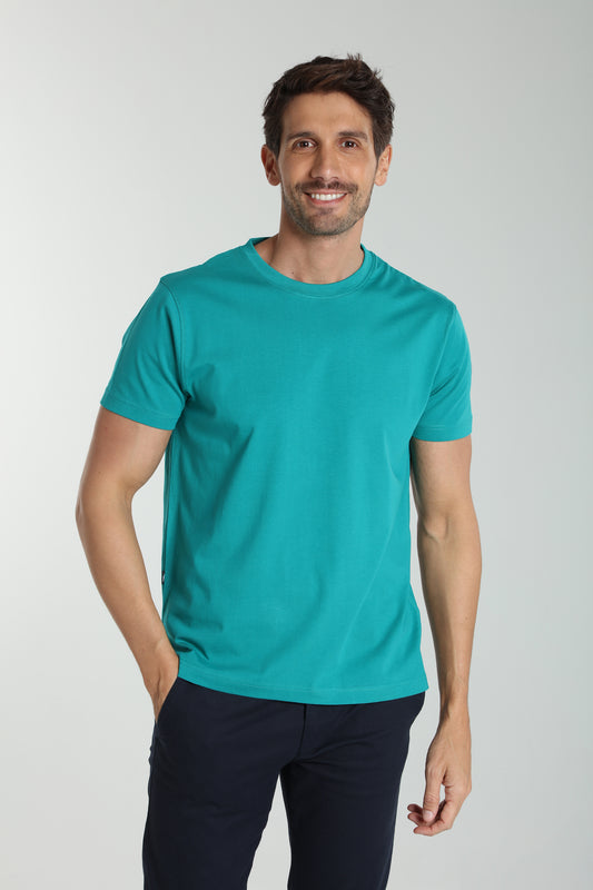 T-shirt manches courtes VINTAGE bleu canard