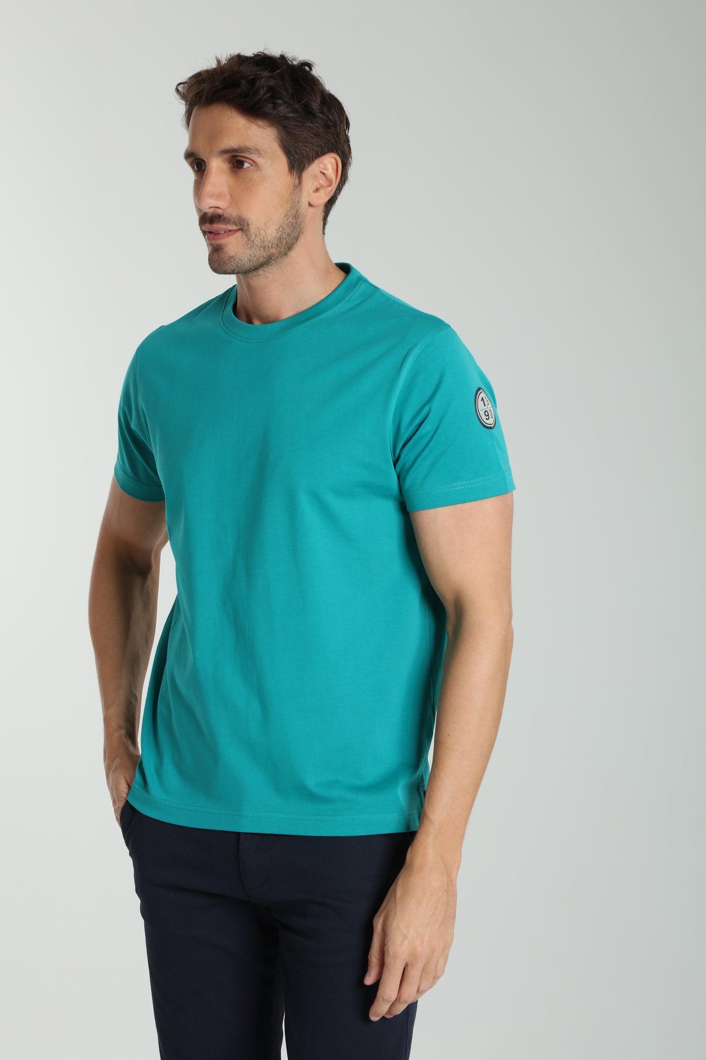 T-shirt manches courtes VINTAGE bleu canard