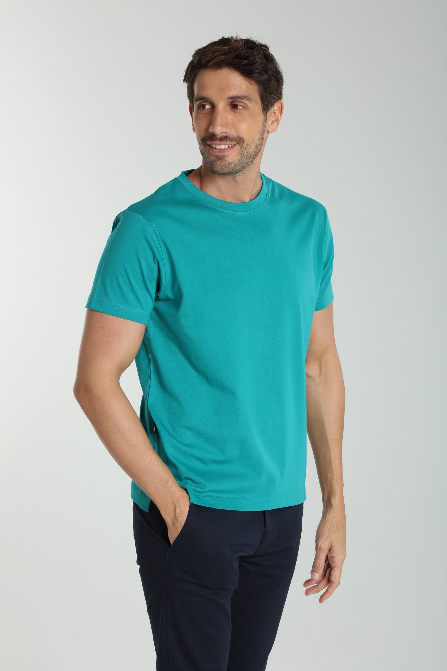 T-shirt manches courtes VINTAGE bleu canard