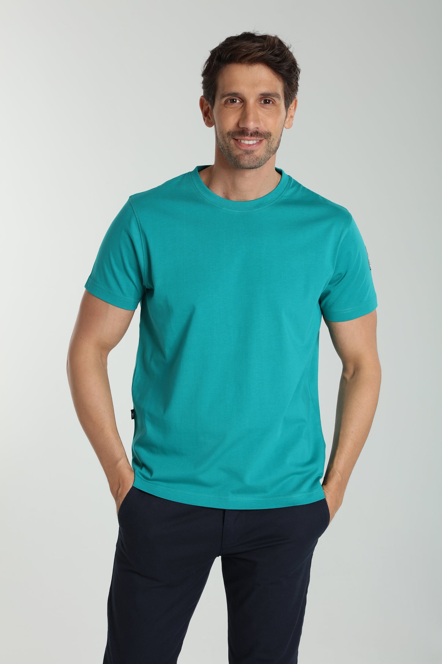 T-shirt manches courtes VINTAGE bleu canard