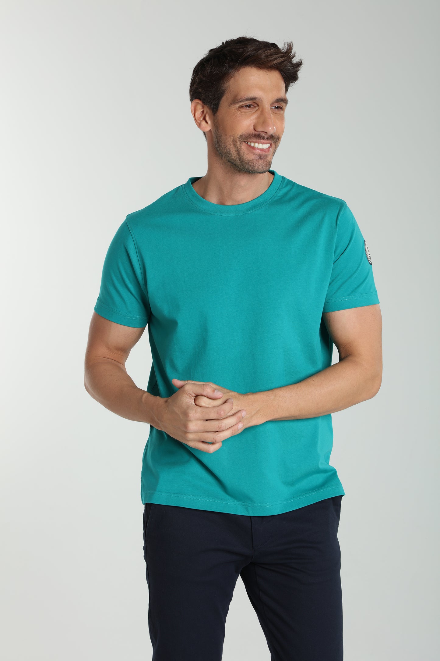 T-shirt manches courtes VINTAGE bleu canard