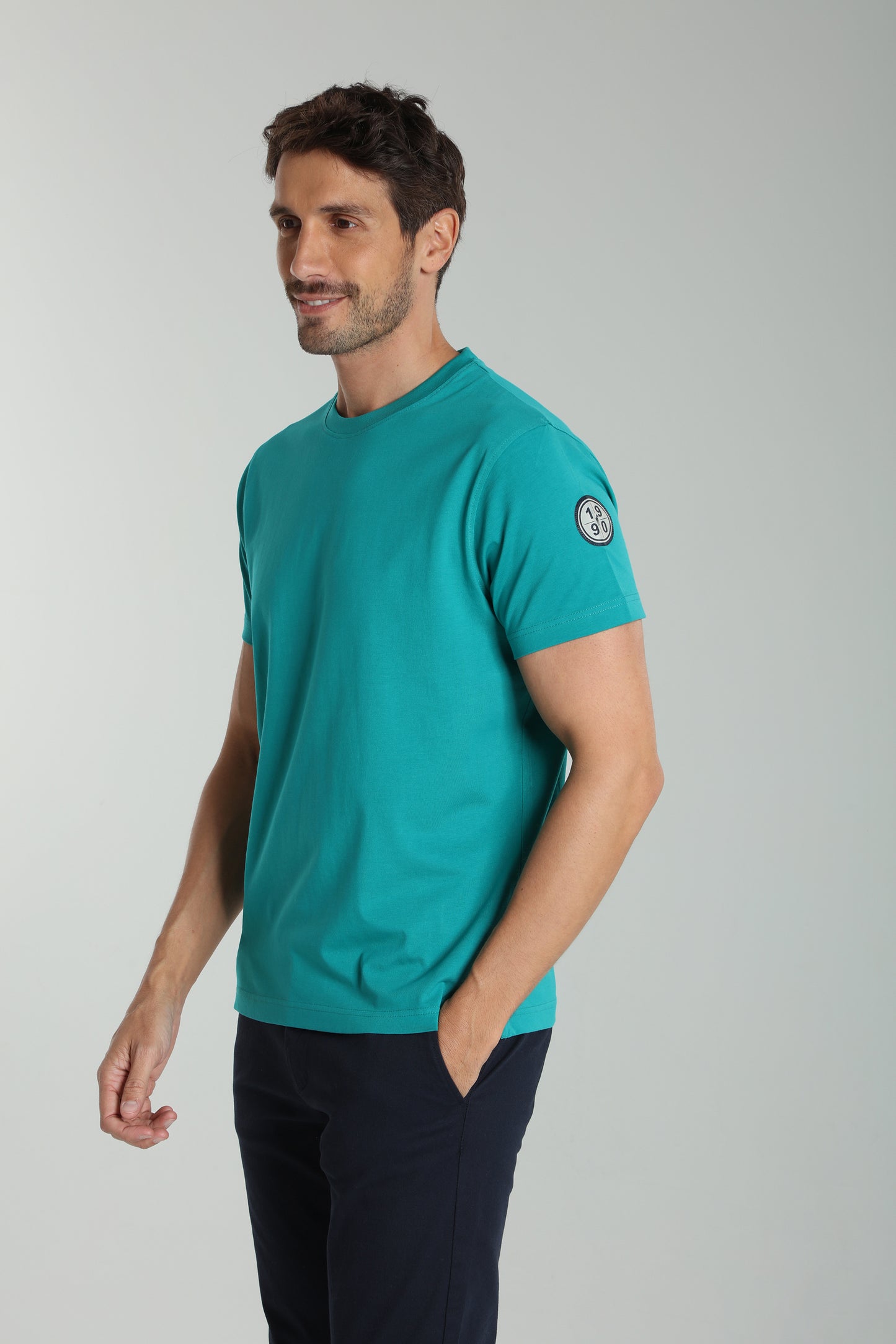 T-shirt manches courtes VINTAGE bleu canard
