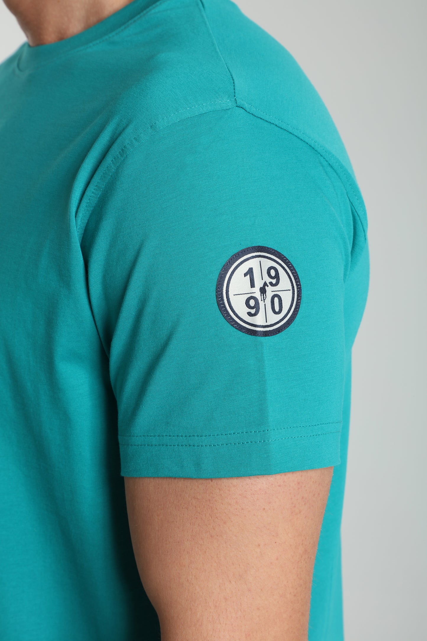 T-shirt manches courtes VINTAGE bleu canard