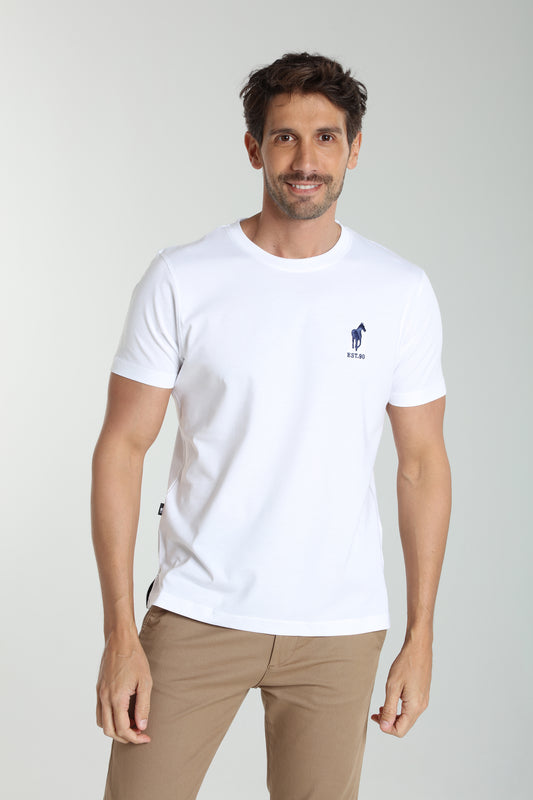 T-shirt manches courtes HORSE EST.90 blanc
