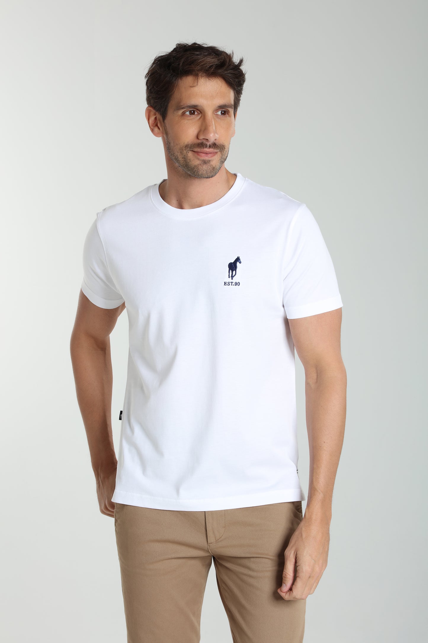 T-shirt manches courtes HORSE EST.90 blanc