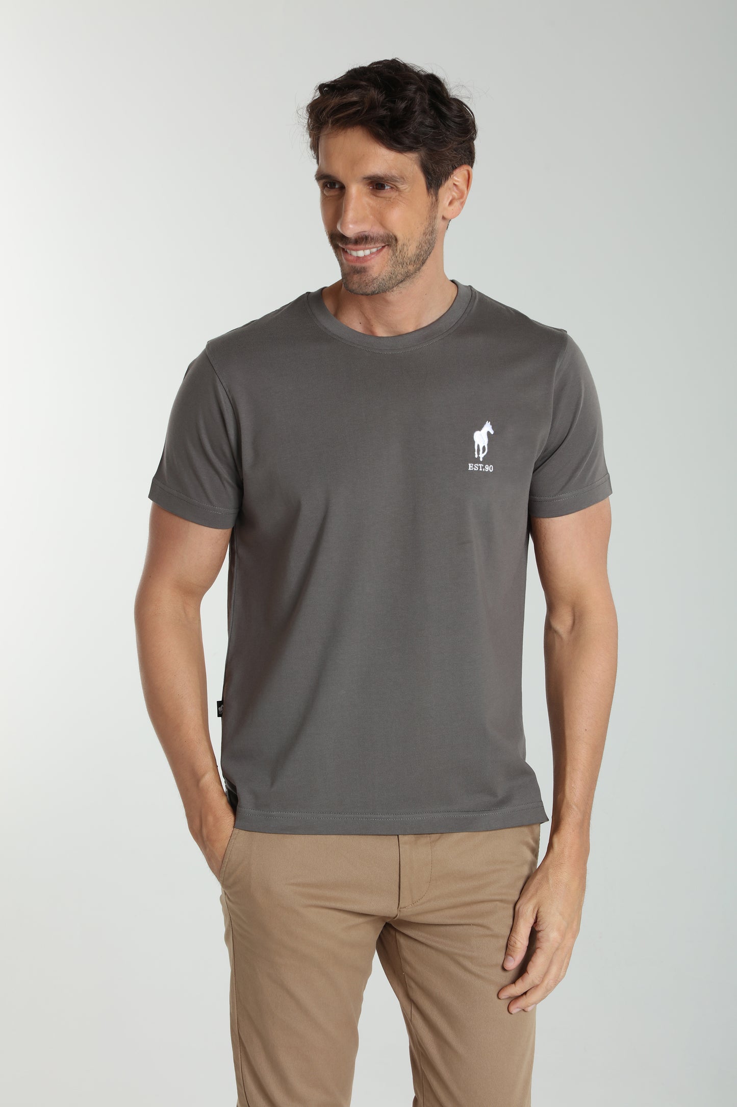 T-shirt manches courtes HORSE EST.90 granite