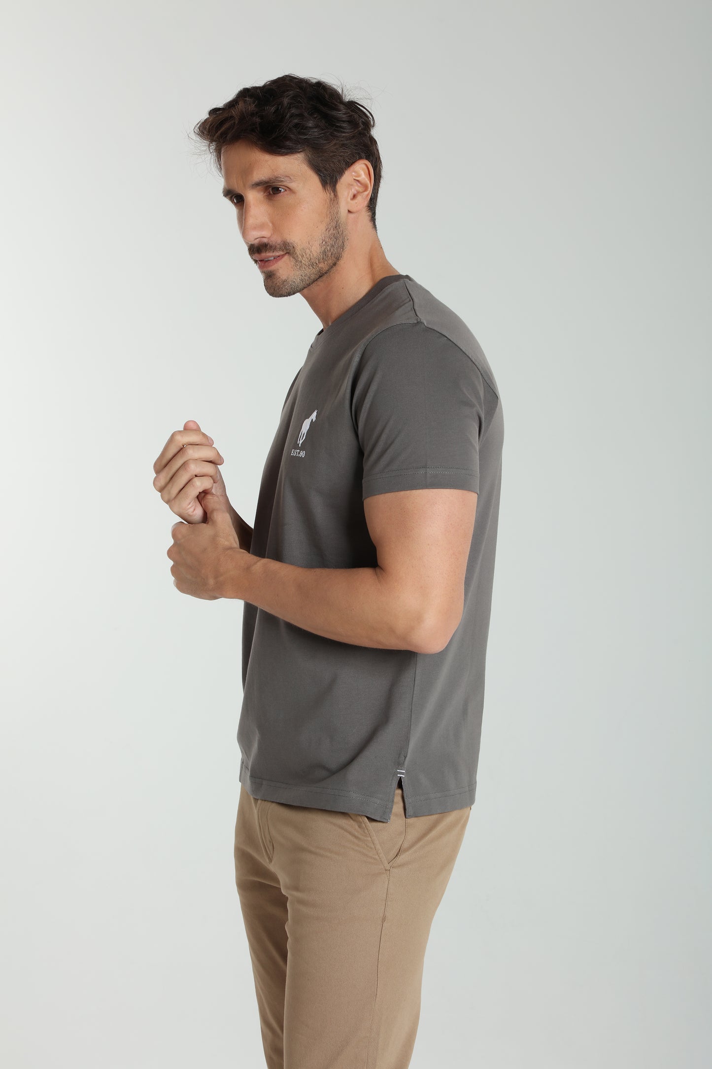 T-shirt manches courtes HORSE EST.90 granite