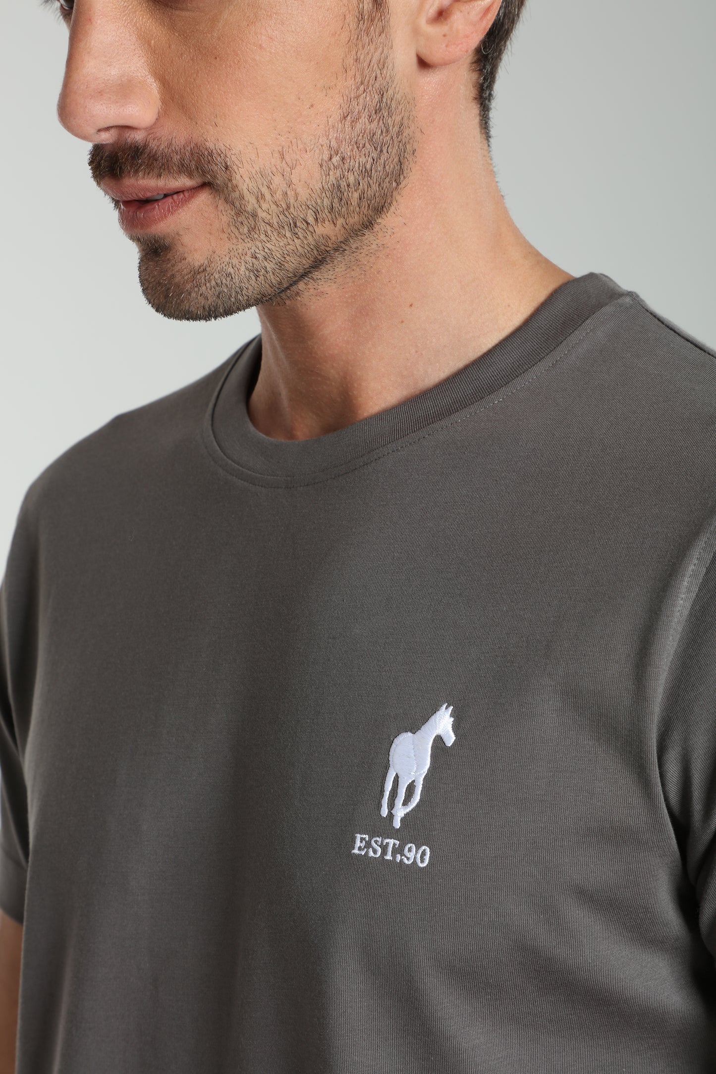 T-shirt manches courtes HORSE EST.90 granite