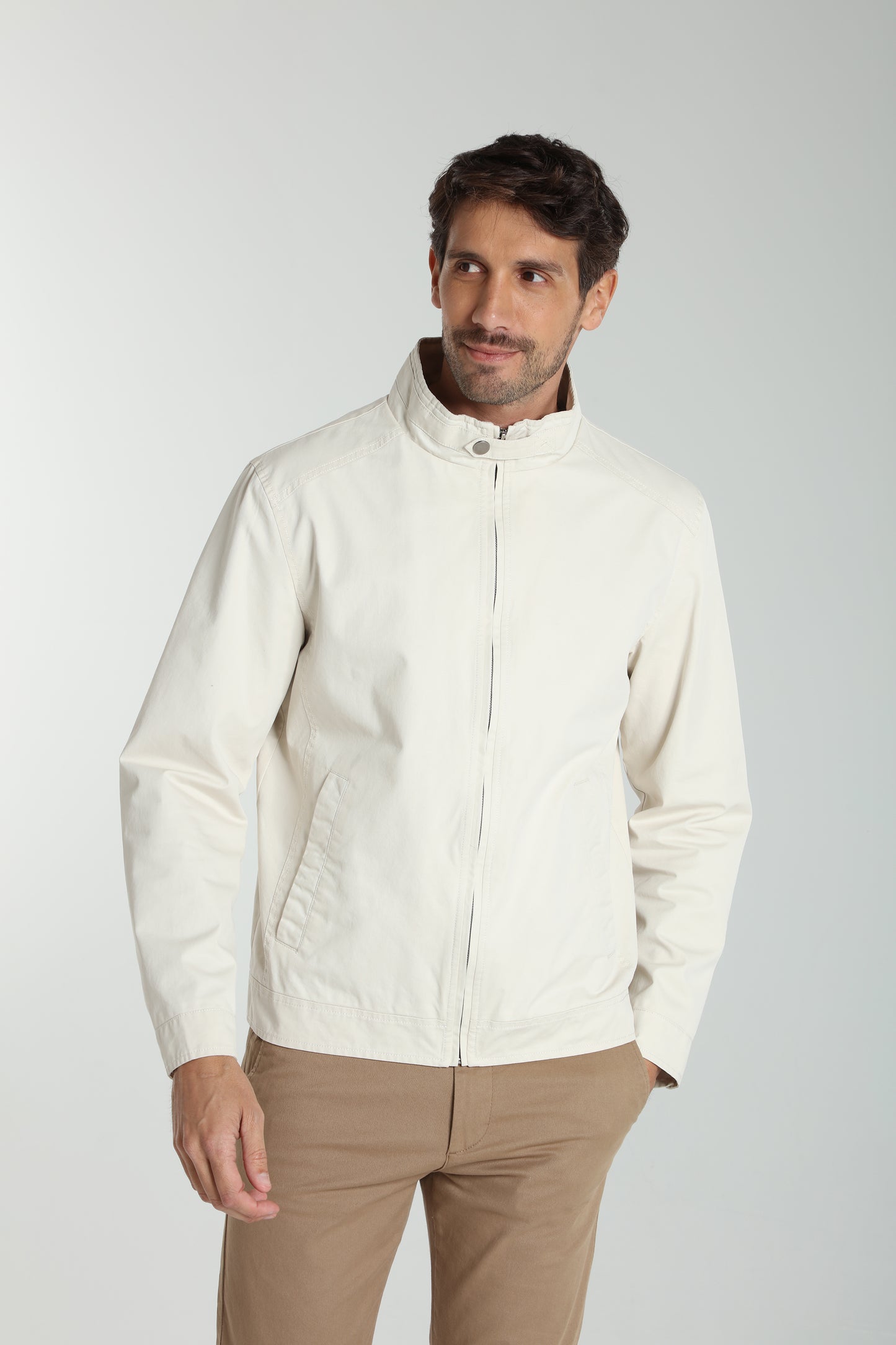 Blouson zippé BOWL beige