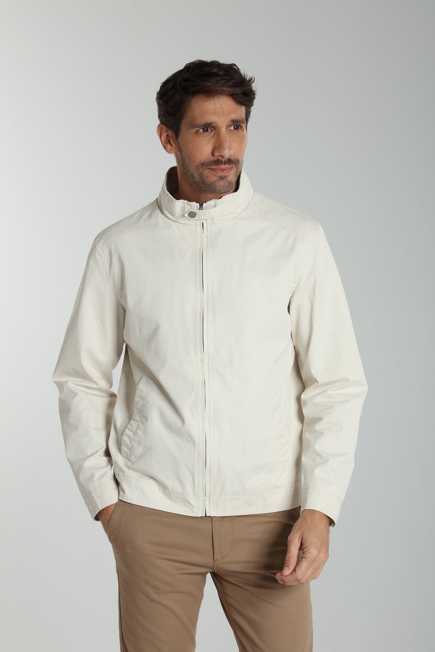 Blouson zippé BOWL beige