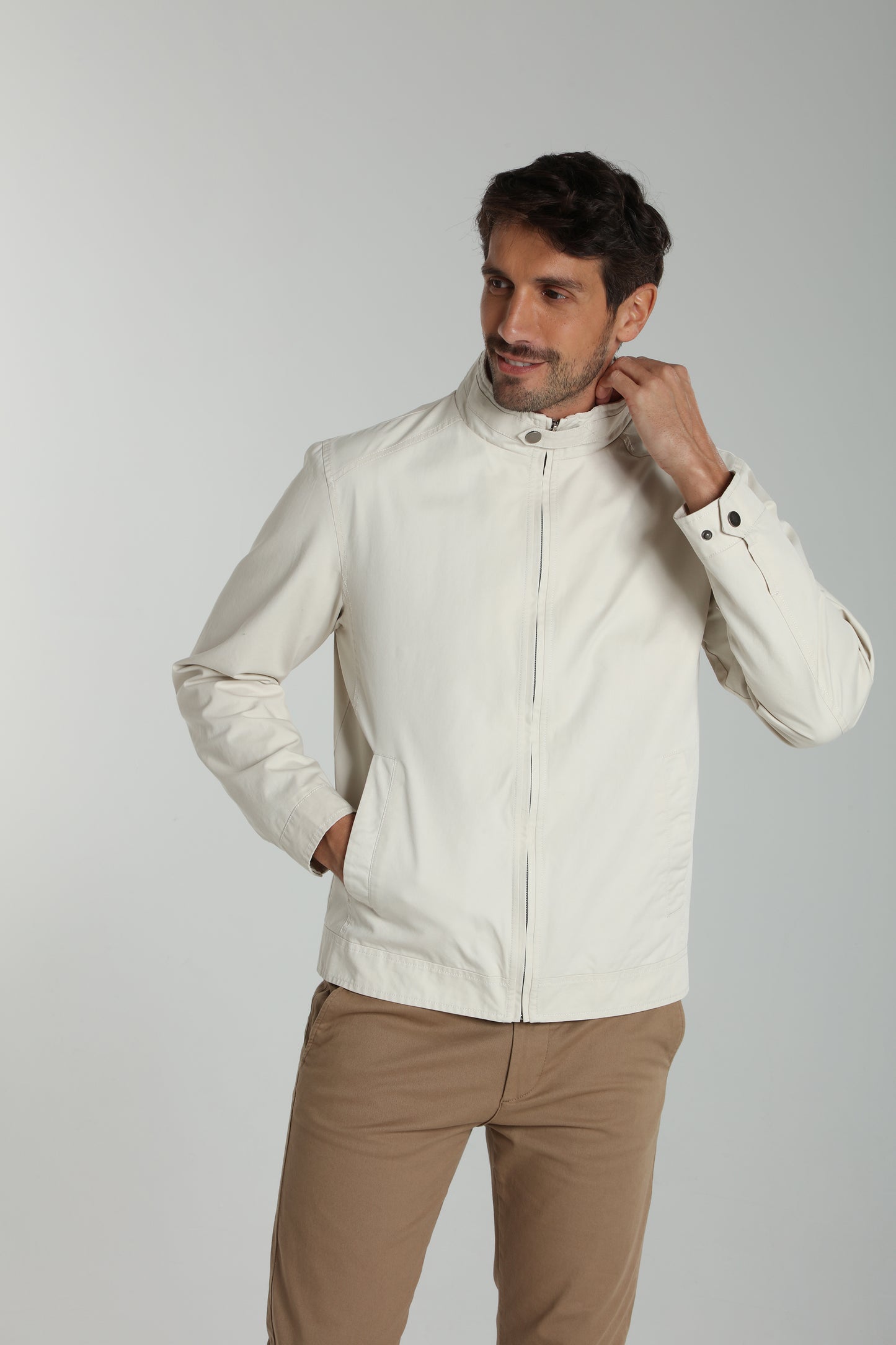 Blouson zippé BOWL beige