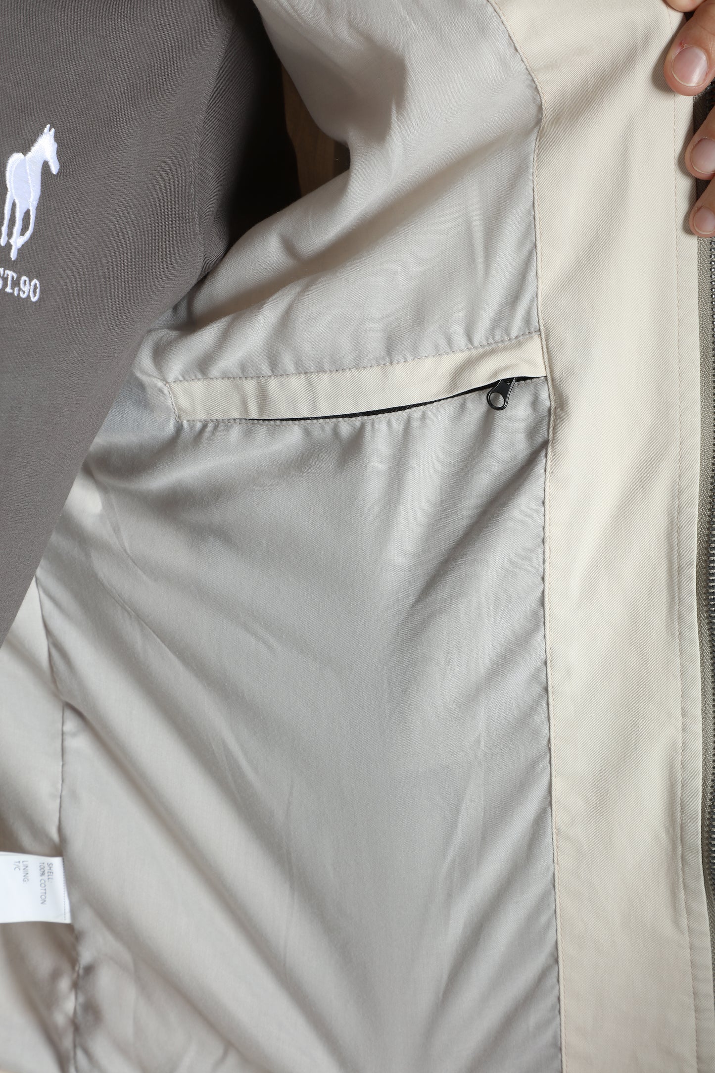 Blouson zippé BOWL beige