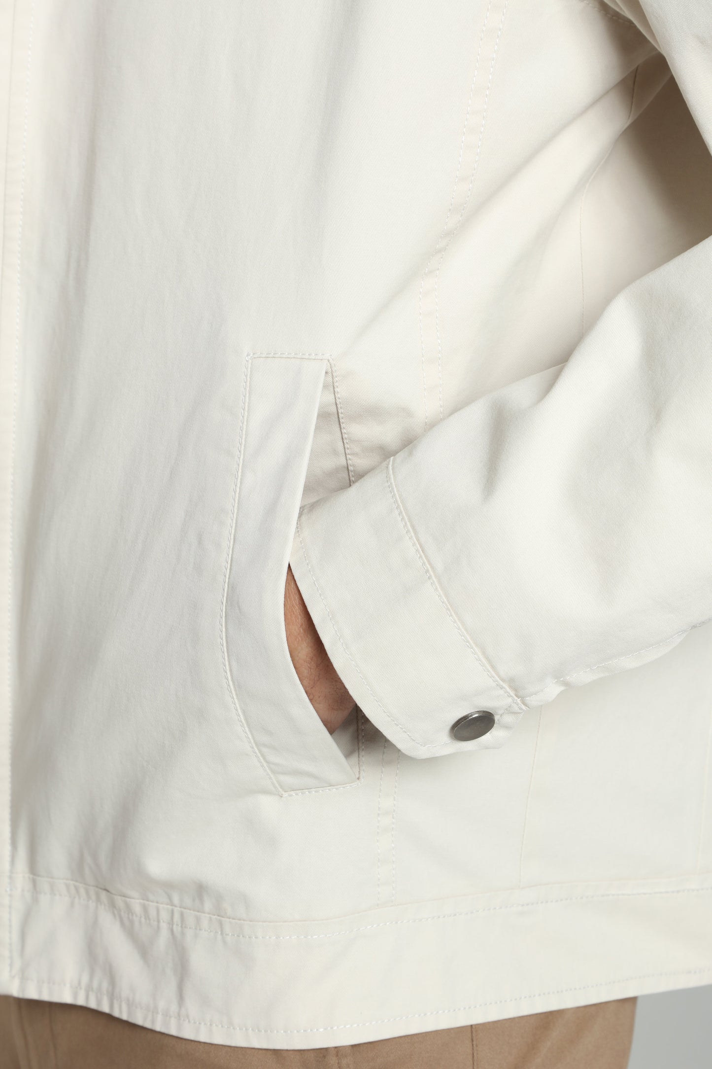 Blouson zippé BOWL beige