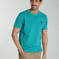 T-shirt manches courtes HORSE EST.90 bleu canard ( vert )