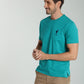 T-shirt manches courtes HORSE EST.90 bleu canard ( vert )