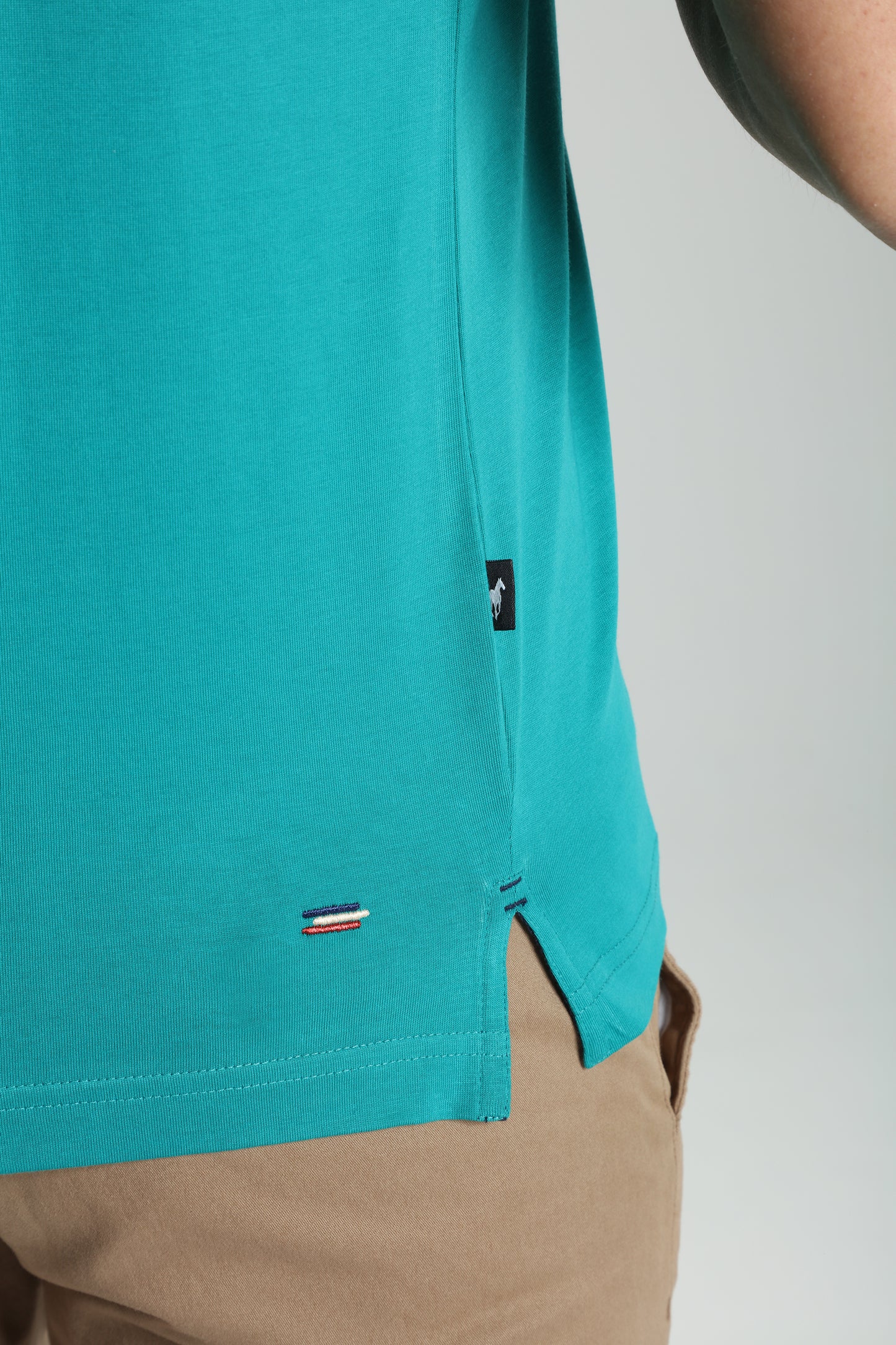 T-shirt manches courtes HORSE EST.90 bleu canard ( vert )