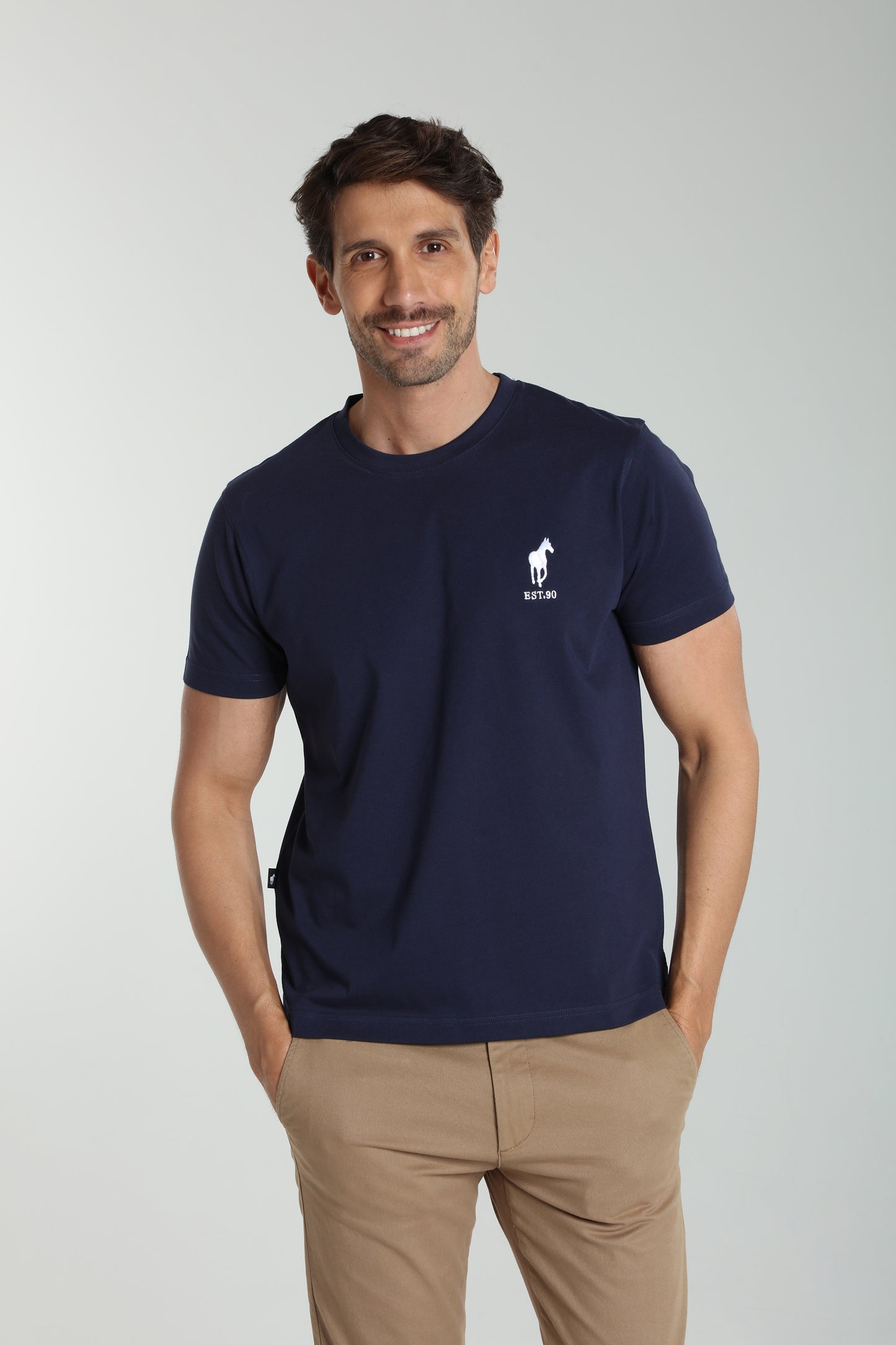 T-shirt manches courtes HORSE EST.90 marine