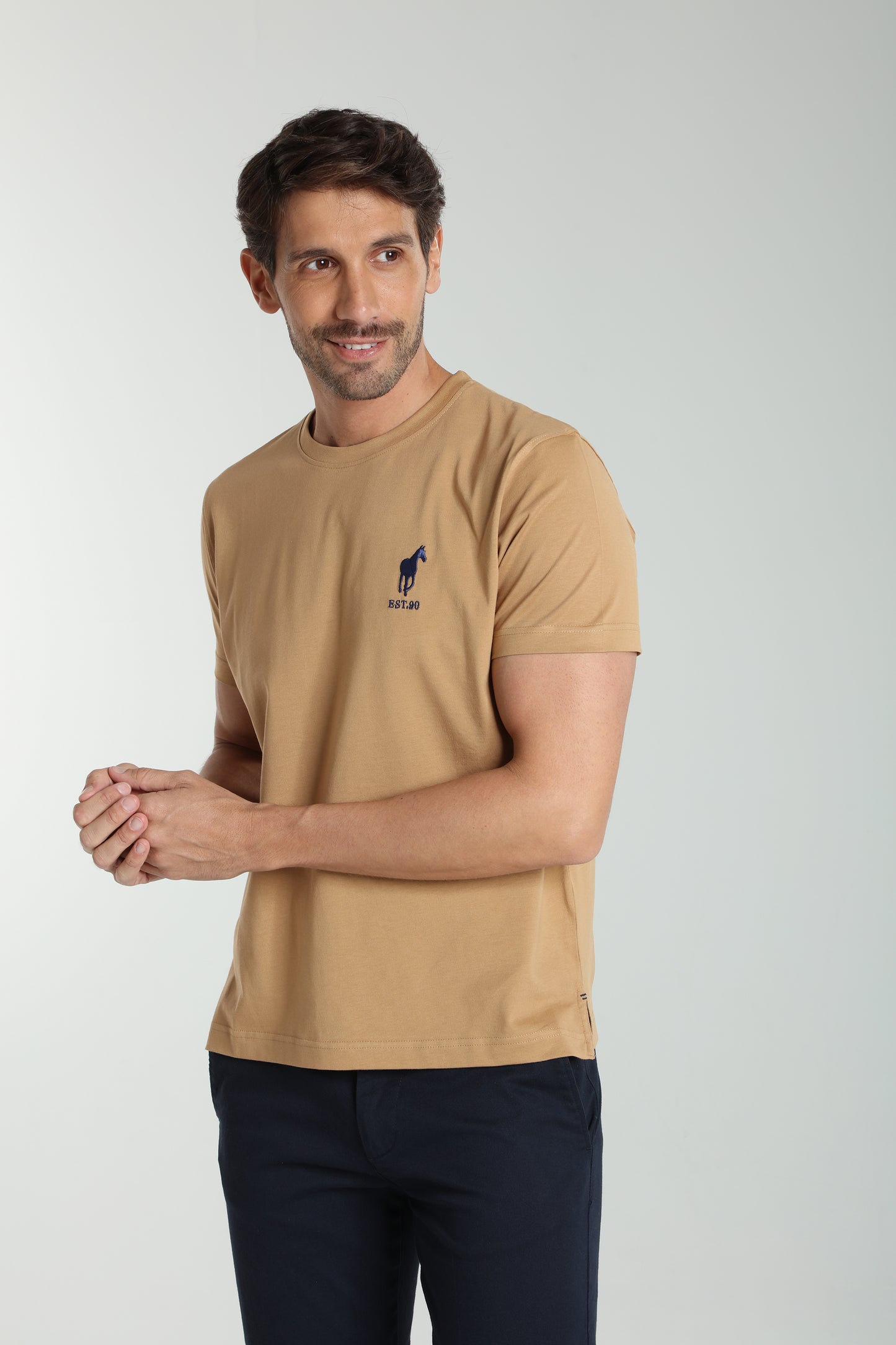 T-shirt manches courtes HORSE EST.90 camel