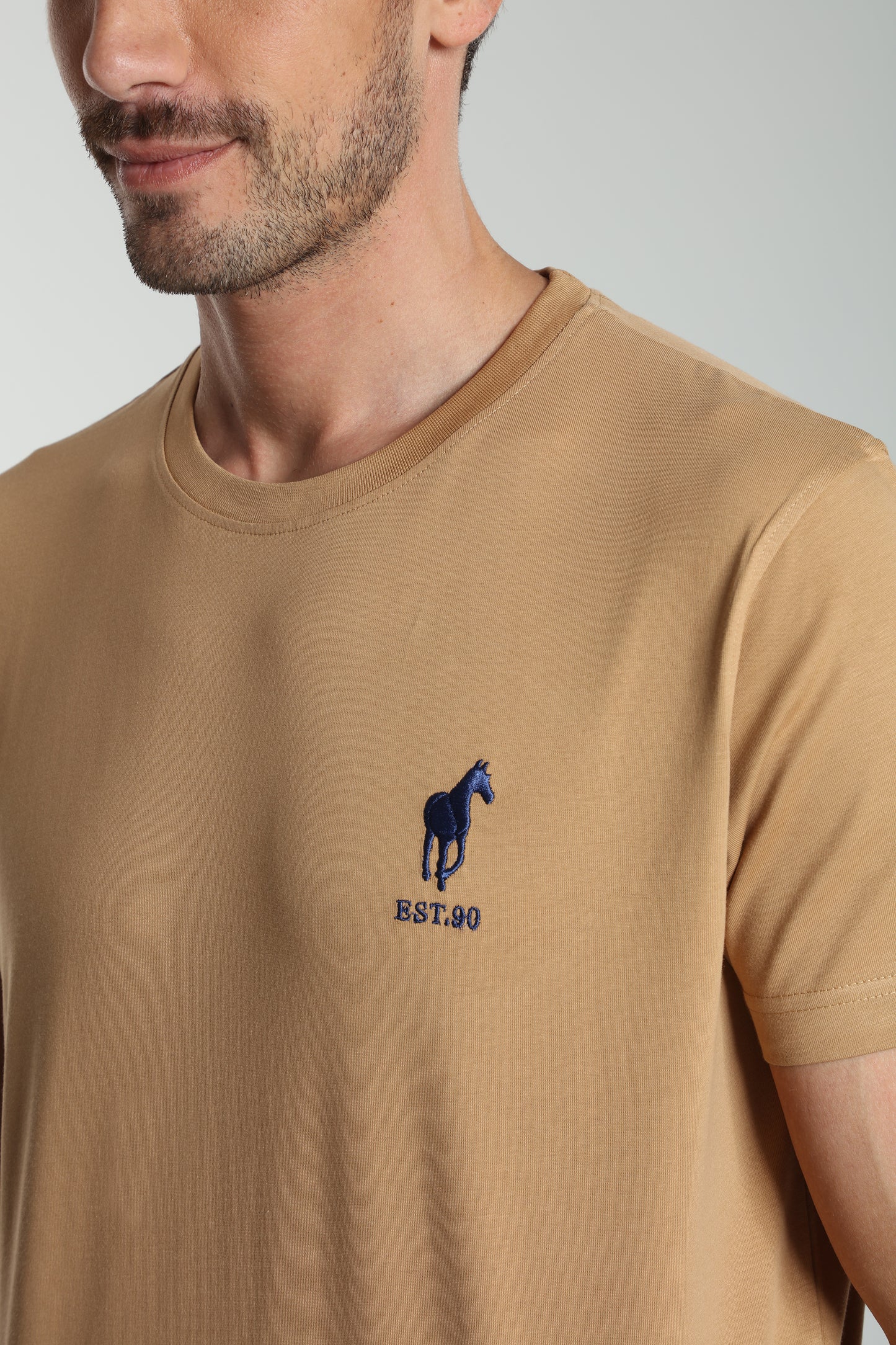 T-shirt manches courtes HORSE EST.90 camel